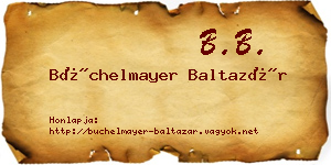 Büchelmayer Baltazár névjegykártya